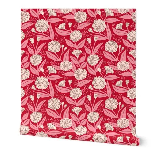 Valentine's day roses in red - Medium scale Wallpaper