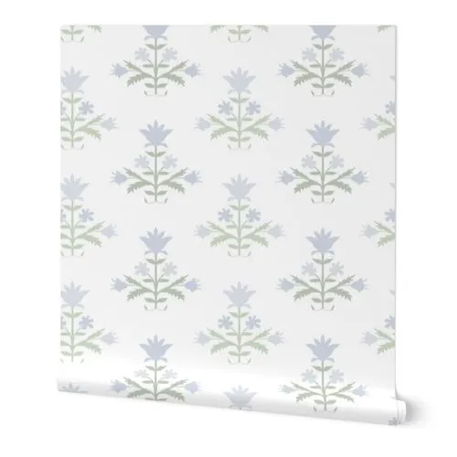 Tulip Indienne Custom Beacon Gray and Green. copy Wallpaper